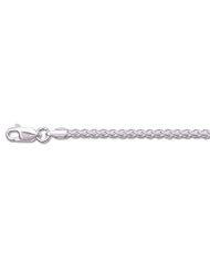 24" inch 2.8mm Sterling Silver Wheat Chain made in Italy with Lobster claw clasp