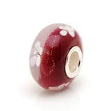 Flowers on Ice Cream Authentic 925 Silver Core Murano Glass Bead Fits European Charms Design Your Pandora, Trollbeads Chamilia,silverado,biagi Bracelets