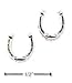 Sterling Silver Horseshoe Post Earrings - title=