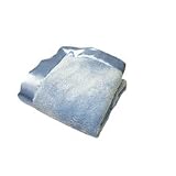 Elegant Baby Light Blue Microfiber Security Blankie 20 x 20 With Silky Satin Back and Binding Trim