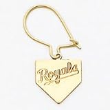 14K Kansas City Royals Home Plate Name Kidney Wire Earrings