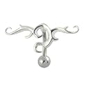 Bauchnabelpiercing aus Titan und 925er Silber Tribal