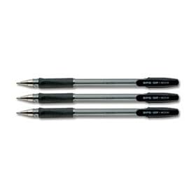 Brand New. Pilot BPS GP Ball Pen Rubberised Grip Medium 1.0mm Tip 0.4mm Line Black Ref BPGPM01 [Pack 12]
