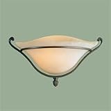Murray Feiss WB1194CB One-Light Tuscan Villa Collection Wall Bracket, Corinthian Bronze with Beige Etruscan Glass Shade