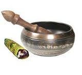 Exquisite 4 Inch Tibetan Singing Bowl Made in Nepal with Wooden Striker