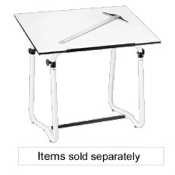 SAFCO PRODUCTS / SAF3960 / Safco Vista Drawing Table Base, 35w x 29d x 30 to 46h, White / Sold as 1 EA