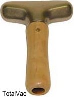 Jiffy Steamer 0256 metal steam head with wooden handle.