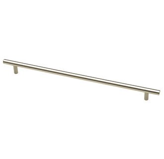 Liberty Hardware Steel Bar Pull P01011-SS-C, Stainless Steel Finish (Satin Nickel)