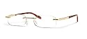 Cross Joyce Collection Rimless Reading Glasses, Tortoise and Polished Gold, 2.00