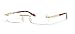 Cross Joyce Collection Rimless Reading Glasses, Tortoise and Polished Gold, 1.75