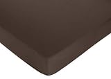 Pink and Brown Hotel Fitted Crib Sheet for Baby and Toddler Bedding Sets by JoJo - Solid Brown