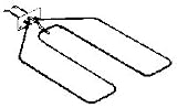 Replacement Broil Element for General Electric & Hotpoint Ranges WB44X173, WB44X185