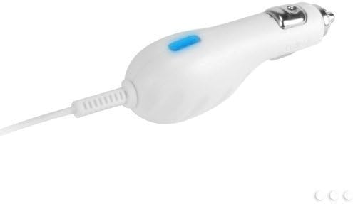 Professional Sagem PUMA Phone BLUE LED Car Charger with digitally auto controlled rapid and slow charge! (White)