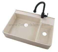Belle Foret Apron Front Kitchen Sink-Fireclay BFF5KIT BI