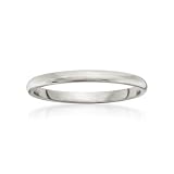 Women's 2mm 14kt White Gold Wedding Ring