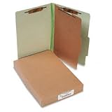 Acco Pressboard 25-Point Classification Folders, Legal, 4-Section, Leaf Green, 10/box - Pack of 12 Boxes (120 Folders)