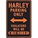Harley Parking Only Violators Will Be Crushed