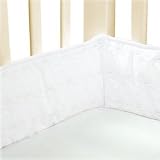 Eyelet Standard Crib Bumper - Color: White