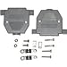 Pc Accessories - 10-Pack Grey Plastic Hoods for DB-25 Connectors, Short Screws, 25 Pins 10 Pack