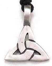 Celtic Knot Triquetta Pewter Pendant Necklace