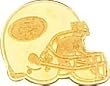 14K Gold NFL San Francisco 49ers Football Helmet Tie Tac