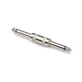 Guitar Pedal Coupler 1/4In Male To Male With White Earbud Headphones