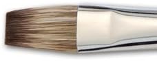 Vermeer Classic Mongoose Watercolor Short Handle Hair Brush Flat- Watercolor Brush 2"