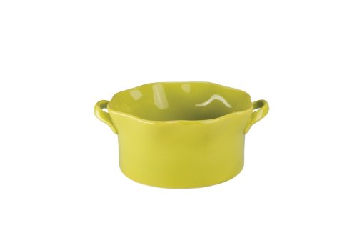 BIA Cordon Bleu Wavy 16-Ounce Round Souffle, Chartreuse, Set of 2