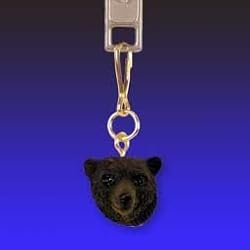 Black Bear Zipper Charm - Animal Zipper pull Charm