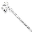 Ankle Bracelet - 10" Sterling Silver Butterfly Anklet