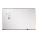 Quartet Standard Melamine Classroom Whiteboard, 4 x 6 Feet, Hanging System and Kit Included, Aluminum Frame (EMA406)
