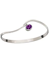 Ed Levin, Gem Crest Bracelet, Amethyst, .925 Sterling Silver & 14K Gold, Sizes S - L