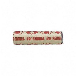 New-PM Company 65029 - Preformed Tubular Coin Wrappers, Pennies, $.50, 1000 Wrappers/Carton - PMC65029