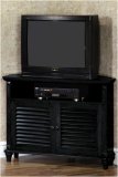 Savannah Louvered Tv Stand Corner Antique Black