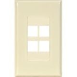 Channel Vision 4 Jack Almond Decora Plates - 10 Pack