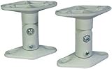 White Universal Satellite Speaker Mounts