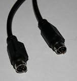 PS/2 Mini-Din 6 Pin Male Male Black Cable 6 ft Mouse and Keyboard