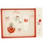 NINA by Nina Ricci Gift Set for WOMEN: EDT SPRAY 1.7 OZ & BODY LOTION 3.3 OZ & LIP GLOSS .14 OZ