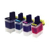 (4 Pack) Brother LC41 Compatibles Ink Cartridges, Black, Cyan, Magenta and Yellow.