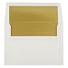 A7 Envelope White Gold Lined (50 Pack)
