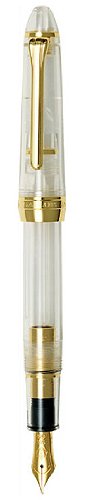 Sailor 1911 Series Large Clear Demonstrator Gold Trims Fountain Pen, Medium nib 11-2001M