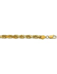 7mm Diamond Cut Rope Chain 26"