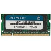 Corsair 1 GB VSA1GSDS667D2 Mac Memory PC2-5300 667MHz 200-Pin SODIMM DDR2 Apple Laptop Memory