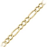 14kt. Yellow Gold, 4mm 8 Figaro Link Bracelet
