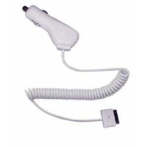 ACETEK White iPod Car Charger 2 AC-iPCCWH2