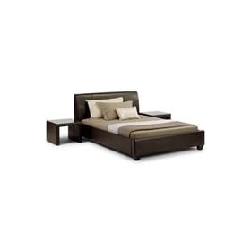 Leather Double Bed Palermo Brown Faux Leather Bed Frame Double (4ft6)