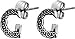 Celtic Letter "G" Pewter Stud Earrings