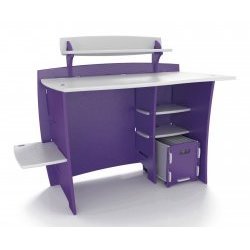 Legare Select 43 Inch Kids Multi-Pack Desk and Cart in Grapes Cream