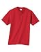 Men's Comfortable 100% Cotton Heavyweight Henley Tee with Buttons - Red