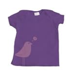 Pink Bird Design Girl's Infant T-Shirt (Purple)
